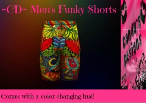 ~CD~ Men's Funky Shorts