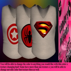 ~CD~ Mens Sleeveless Super Hero Shirt