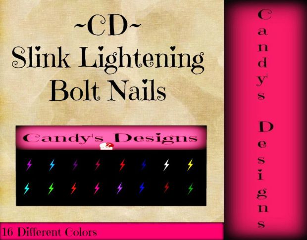 ~CD~ Slink Lightening Bolt Nails